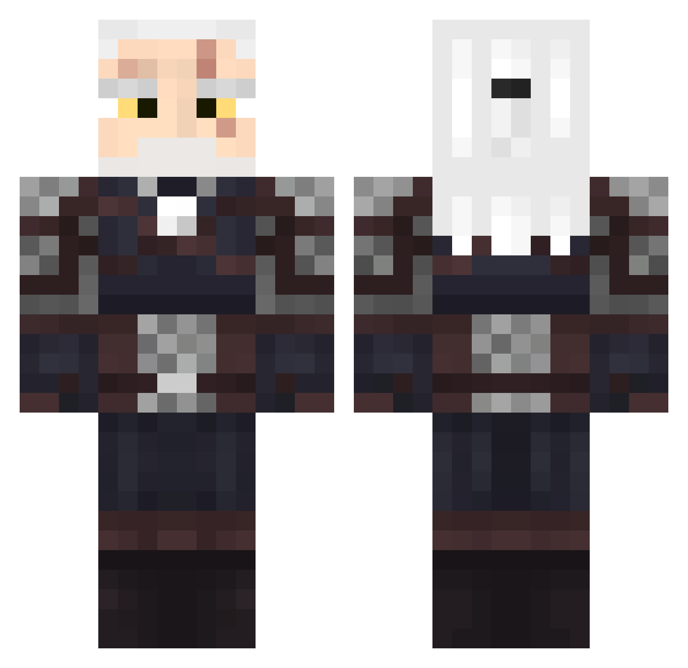 Si_ix Minecraft skin, front and back view
