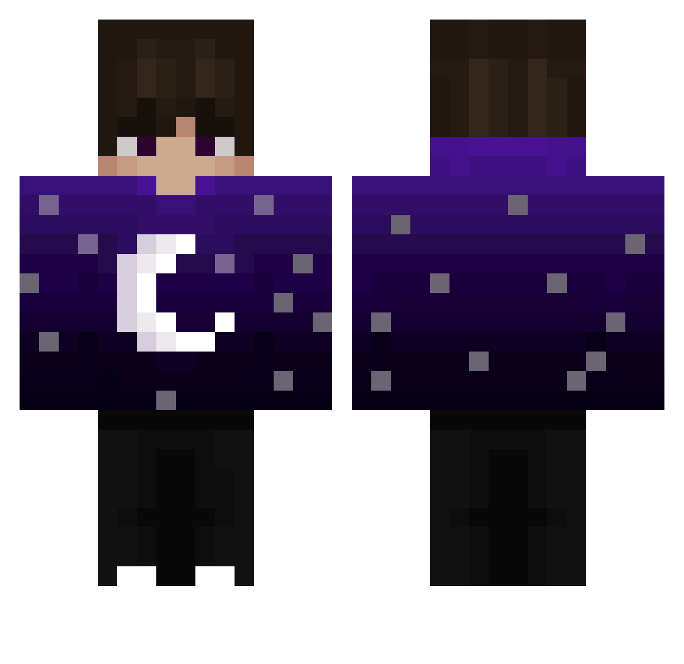 ErickVaz Minecraft skin, front and back view