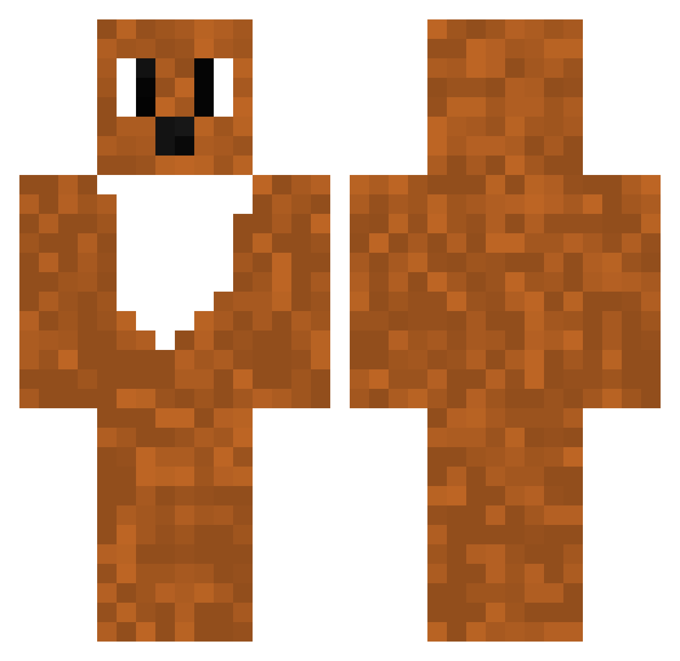 FoxTreeMoon Minecraft skin, front and back view