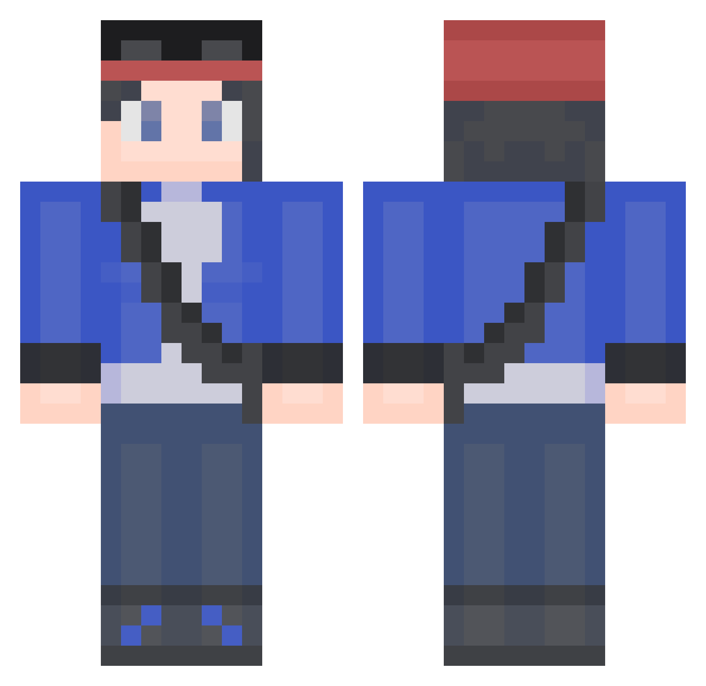 Niiky_70_Koros Minecraft skin, front and back view