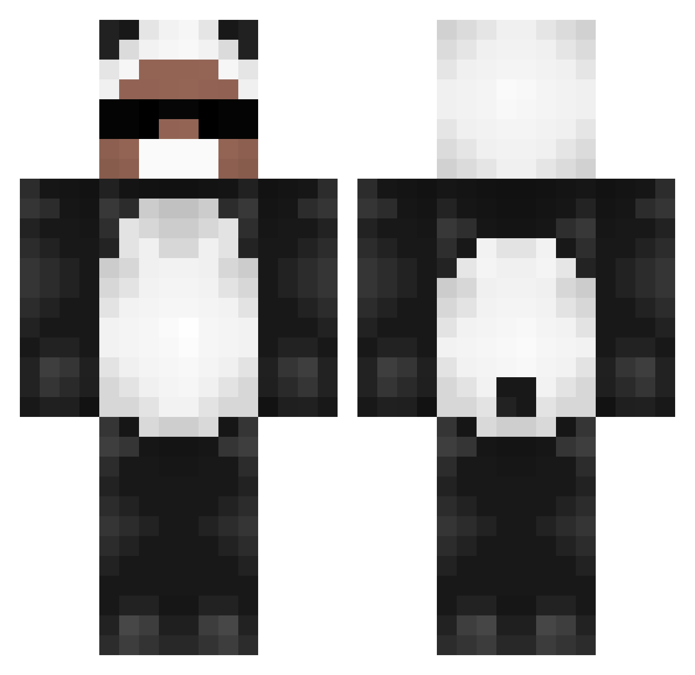 Dani Minecraft skin, front and back view