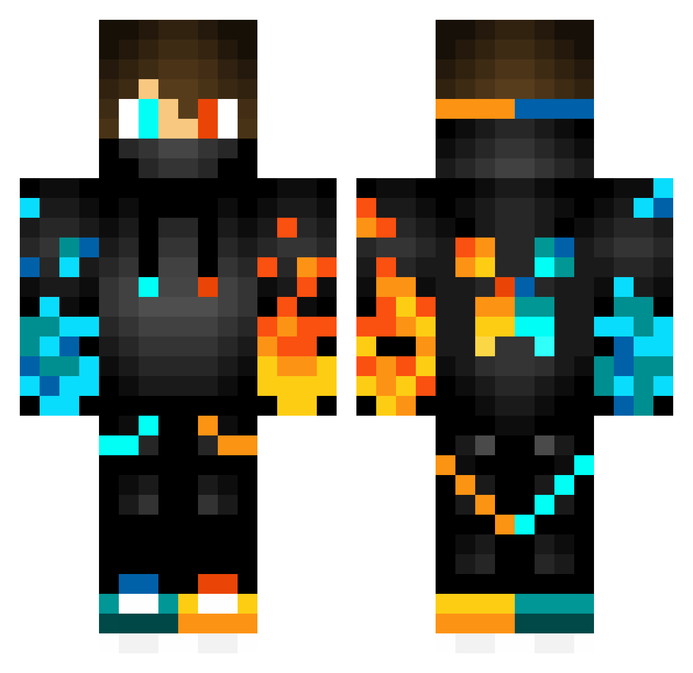 Vickyminecraft Minecraft skin, front and back view