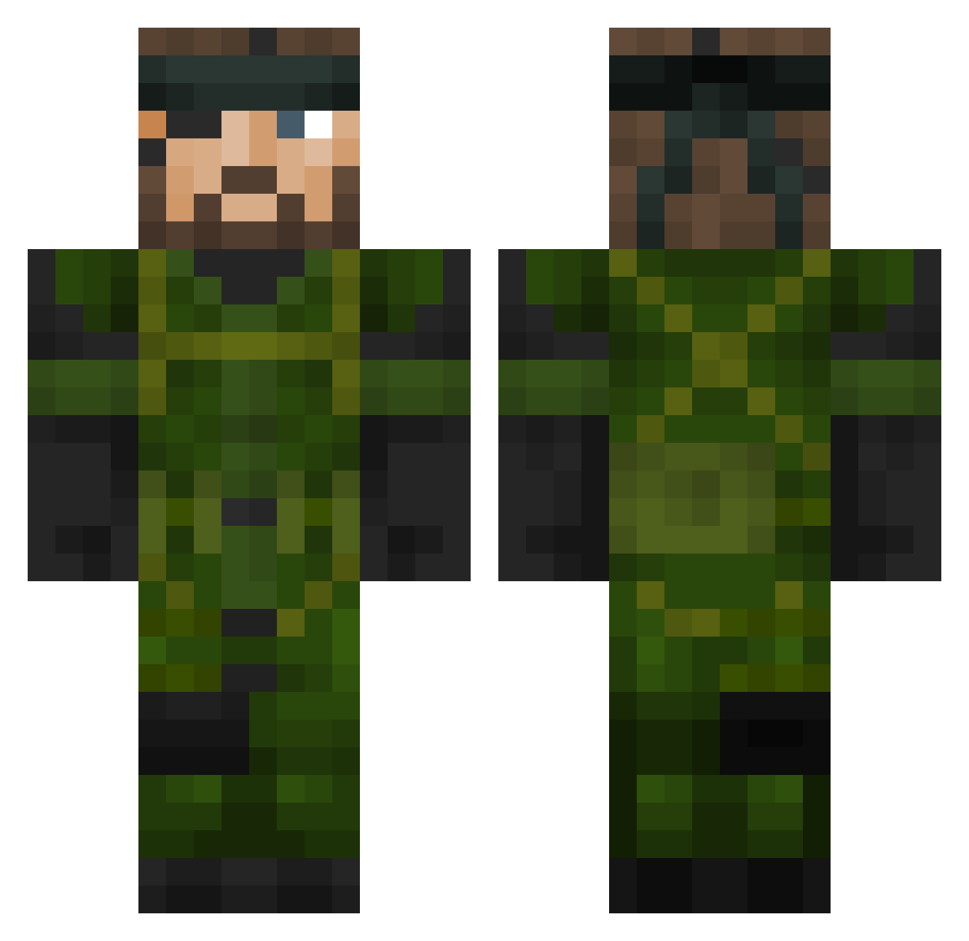 _nomsa Minecraft skin, front and back view