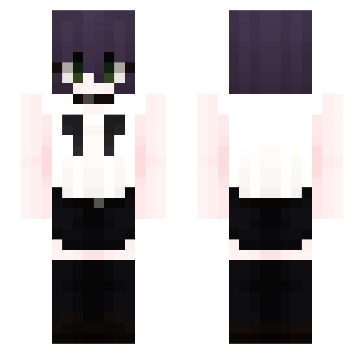 Reze Minecraft skin, front and back view