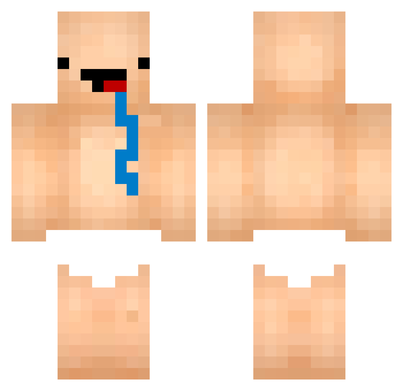 XeterSilvaPT Minecraft skin, front and back view