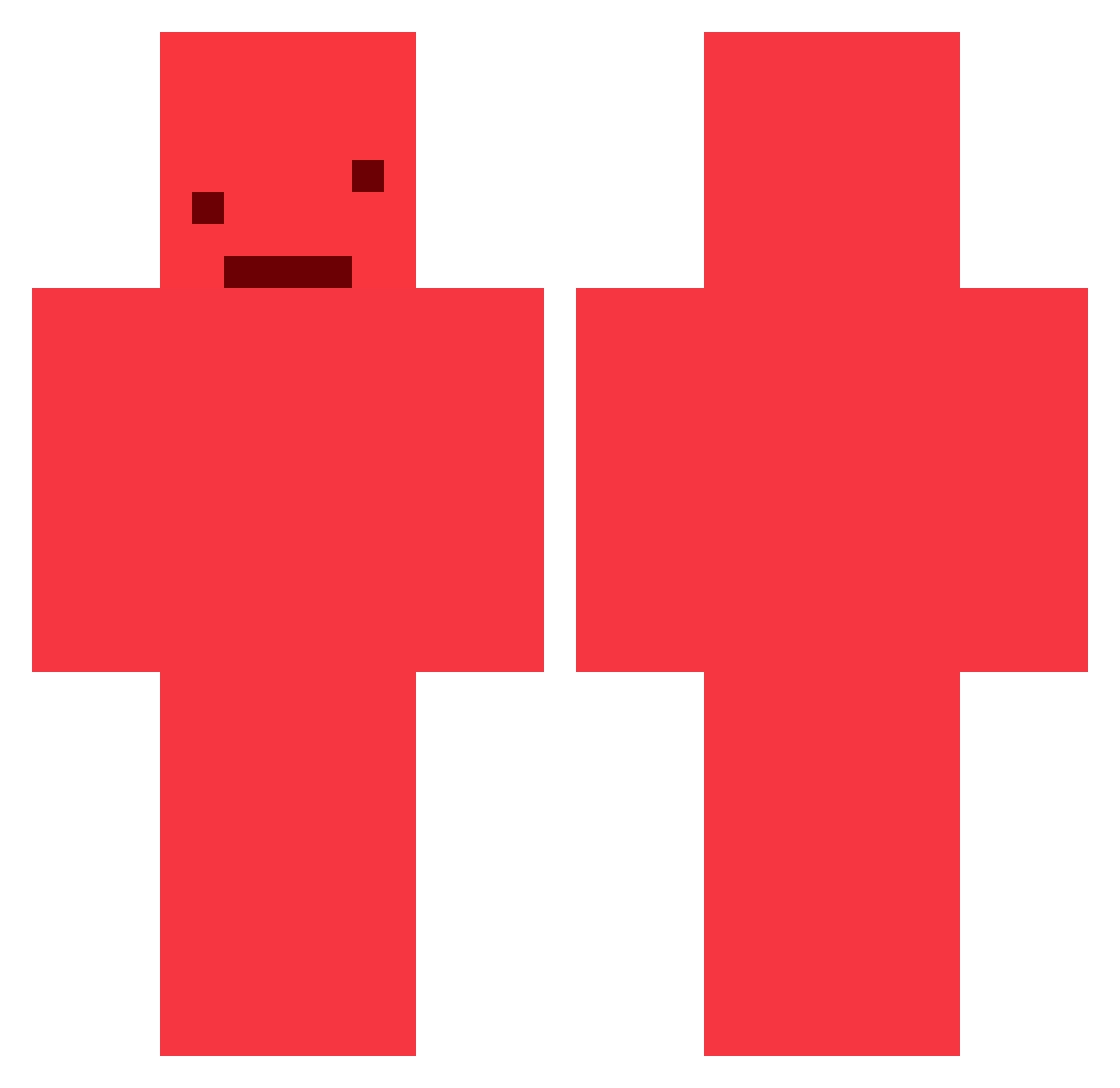 RetakeKnG Minecraft skin, front and back view
