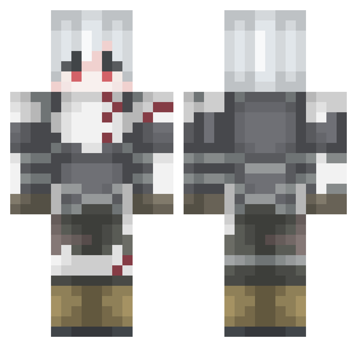 xXSun Minecraft skin, front and back view
