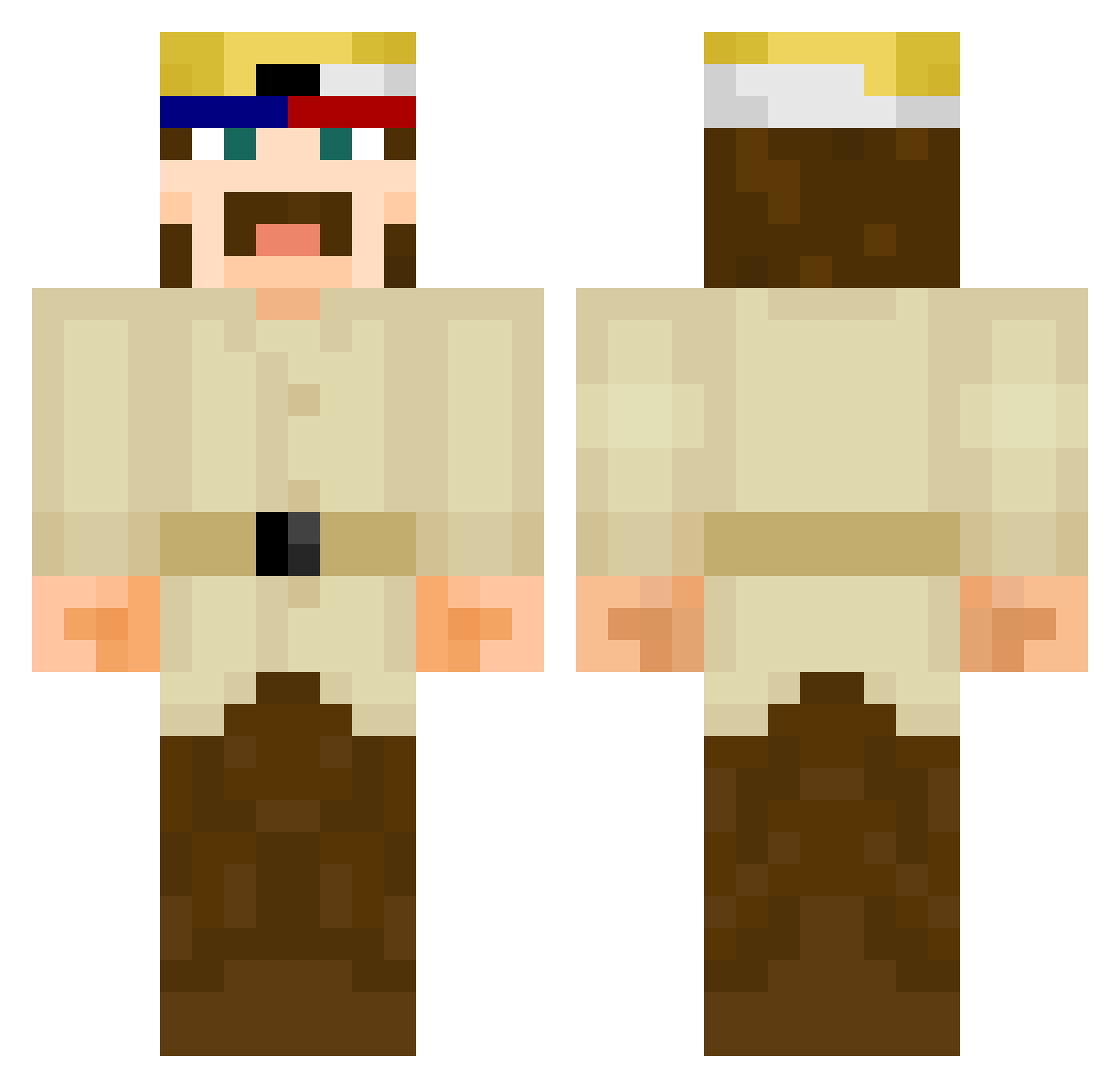 FroggyBoi489 Minecraft skin, front and back view