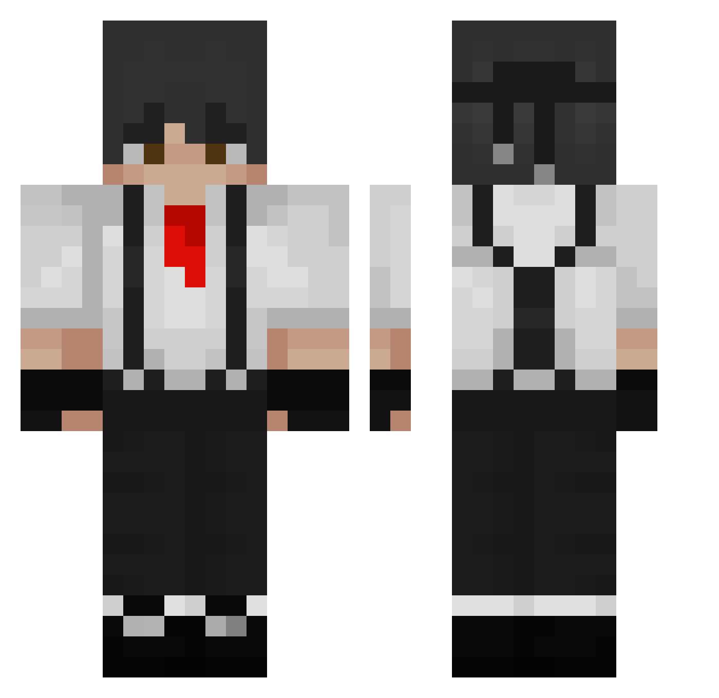 wolfor9 Minecraft skin, front and back view