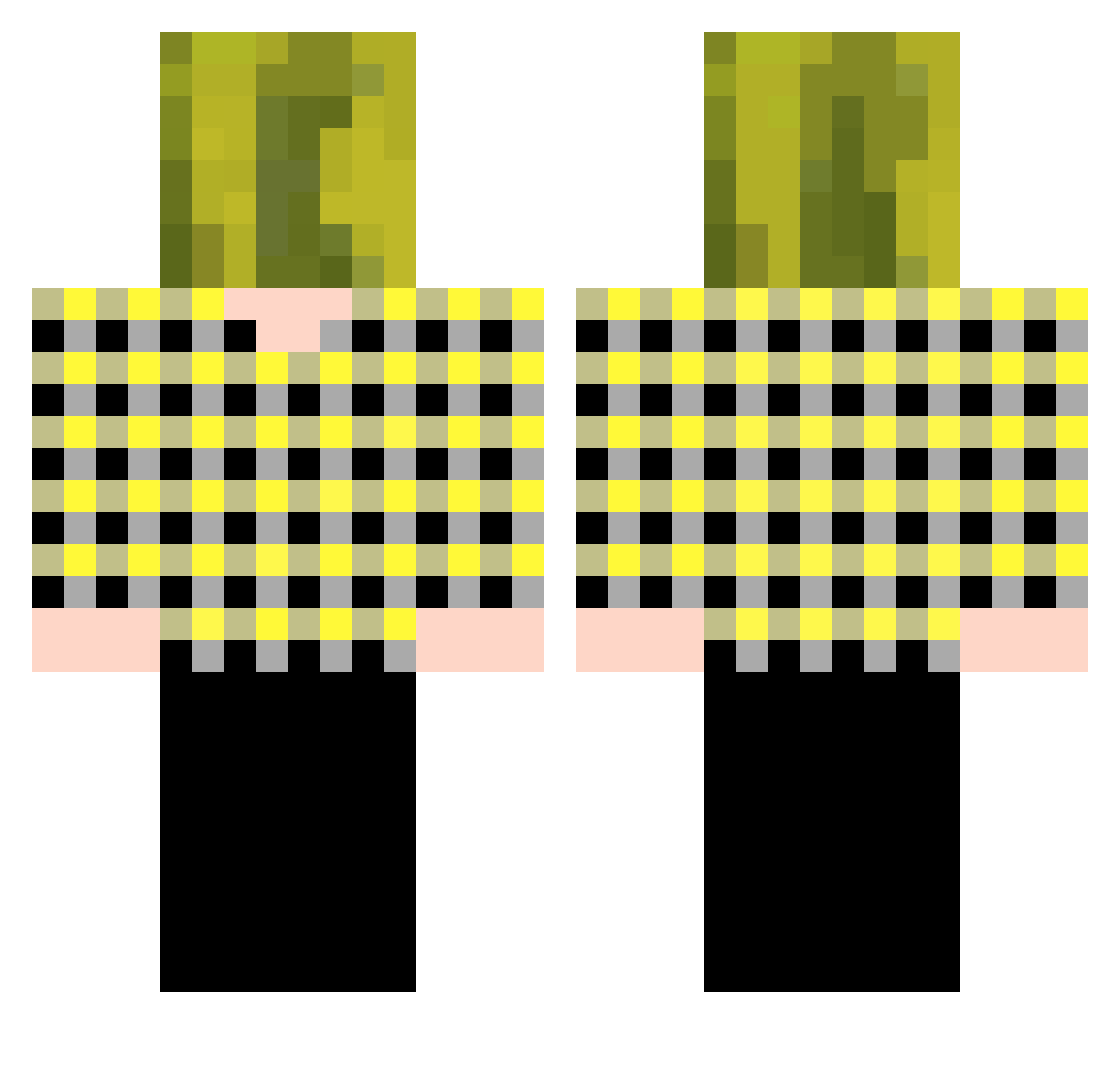 Anthony__Fantano Minecraft skin, front and back view