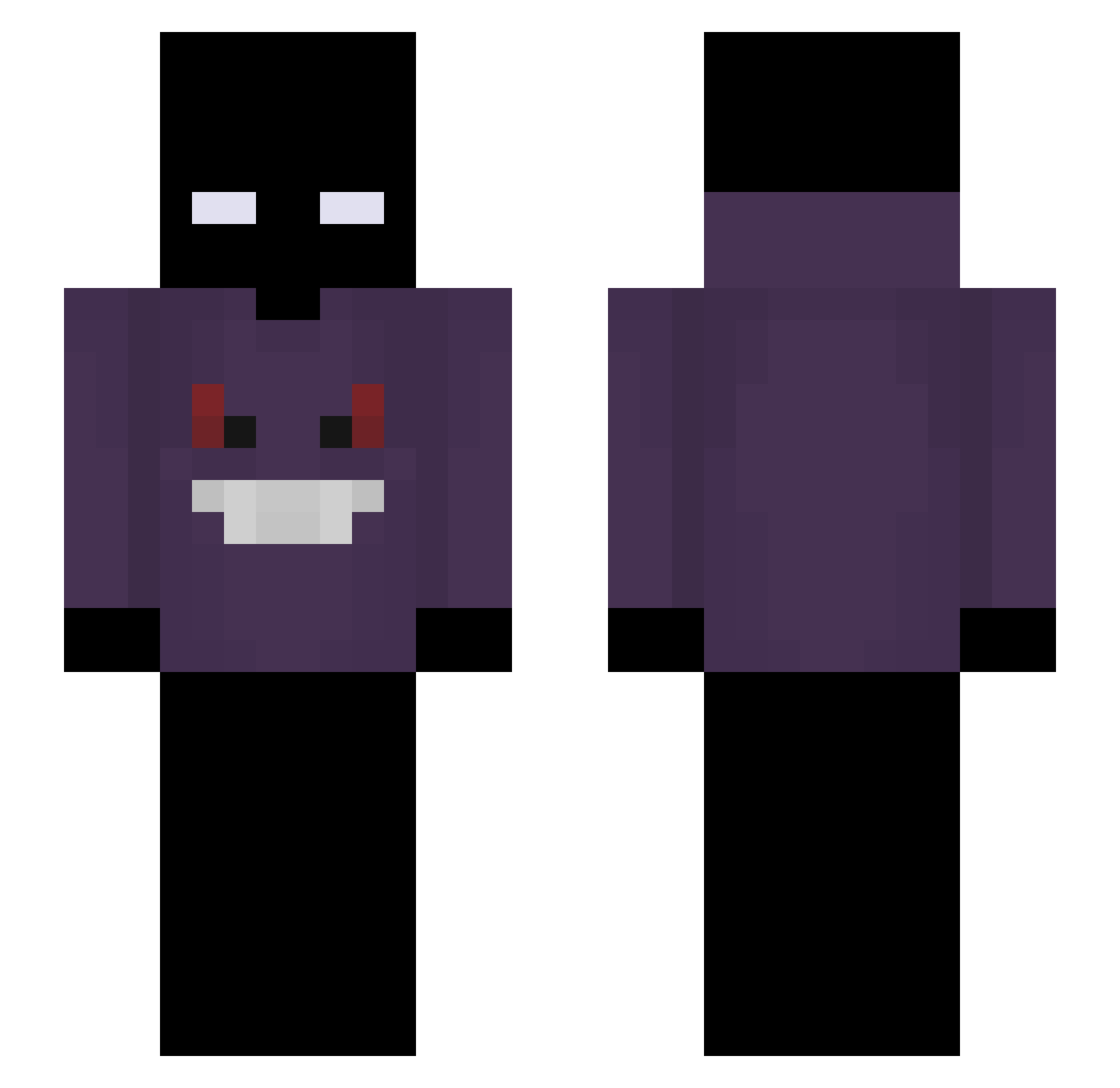 v3qq Minecraft skin, front and back view