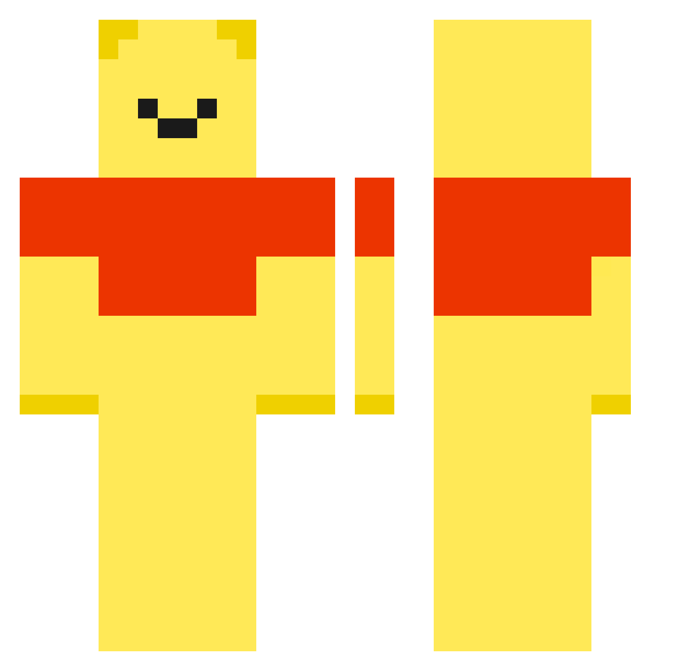Straw2345 Minecraft skin, front and back view
