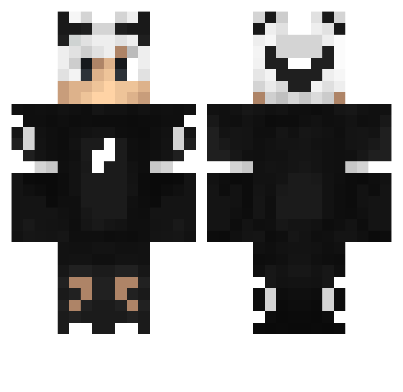 Drago_o Minecraft skin, front and back view