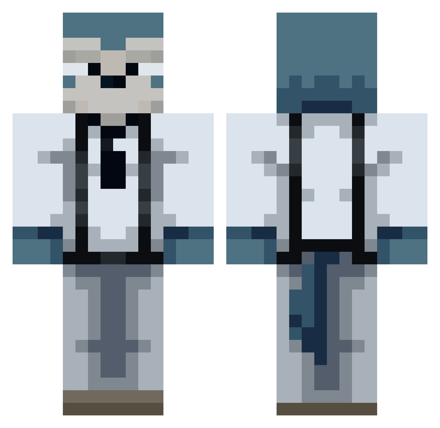senhor_lobo28 Minecraft skin, front and back view