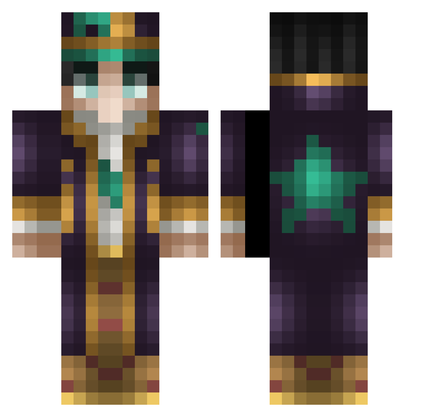 BurakKadir Minecraft skin, front and back view