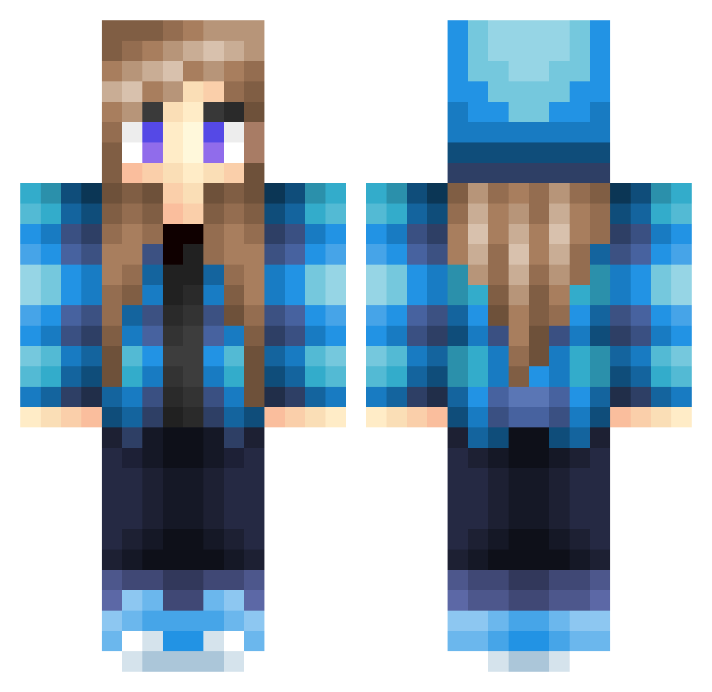 lilmoe58 Minecraft skin, front and back view