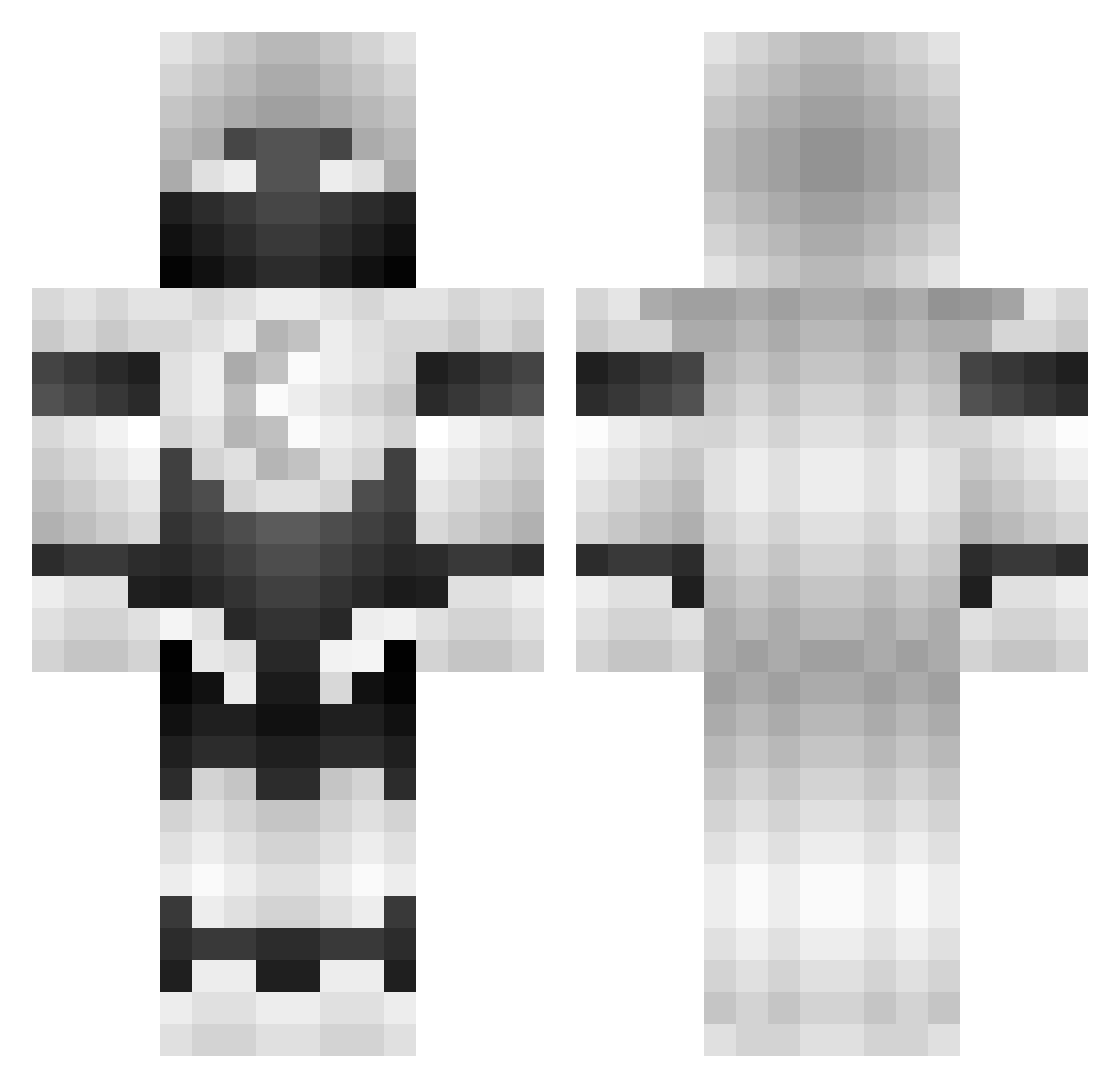 SpyCrab419 Minecraft skin, front and back view