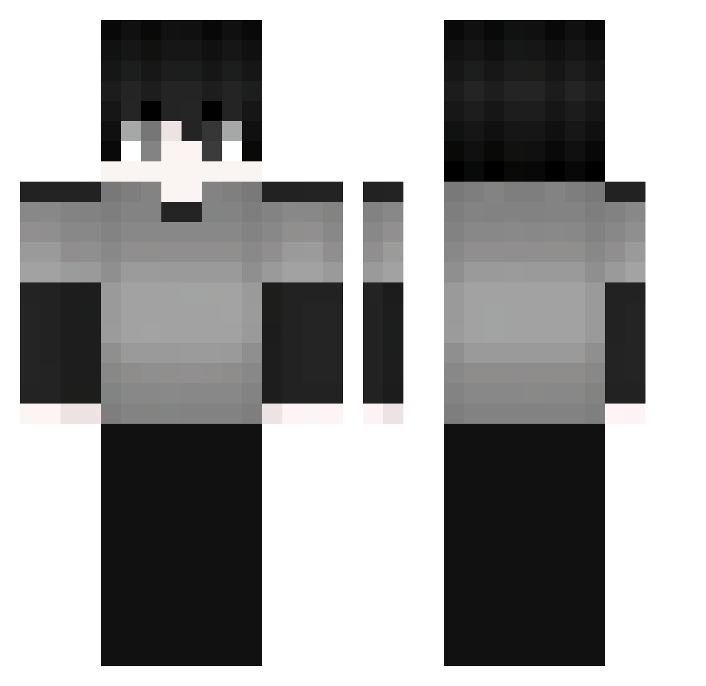 ShalomDov Minecraft skin, front and back view