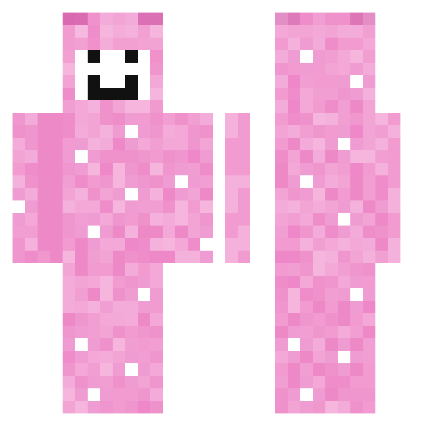 TOPCIO Minecraft skin, front and back view