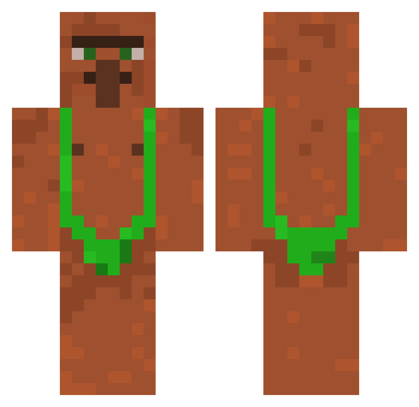 brez6x Minecraft skin, front and back view
