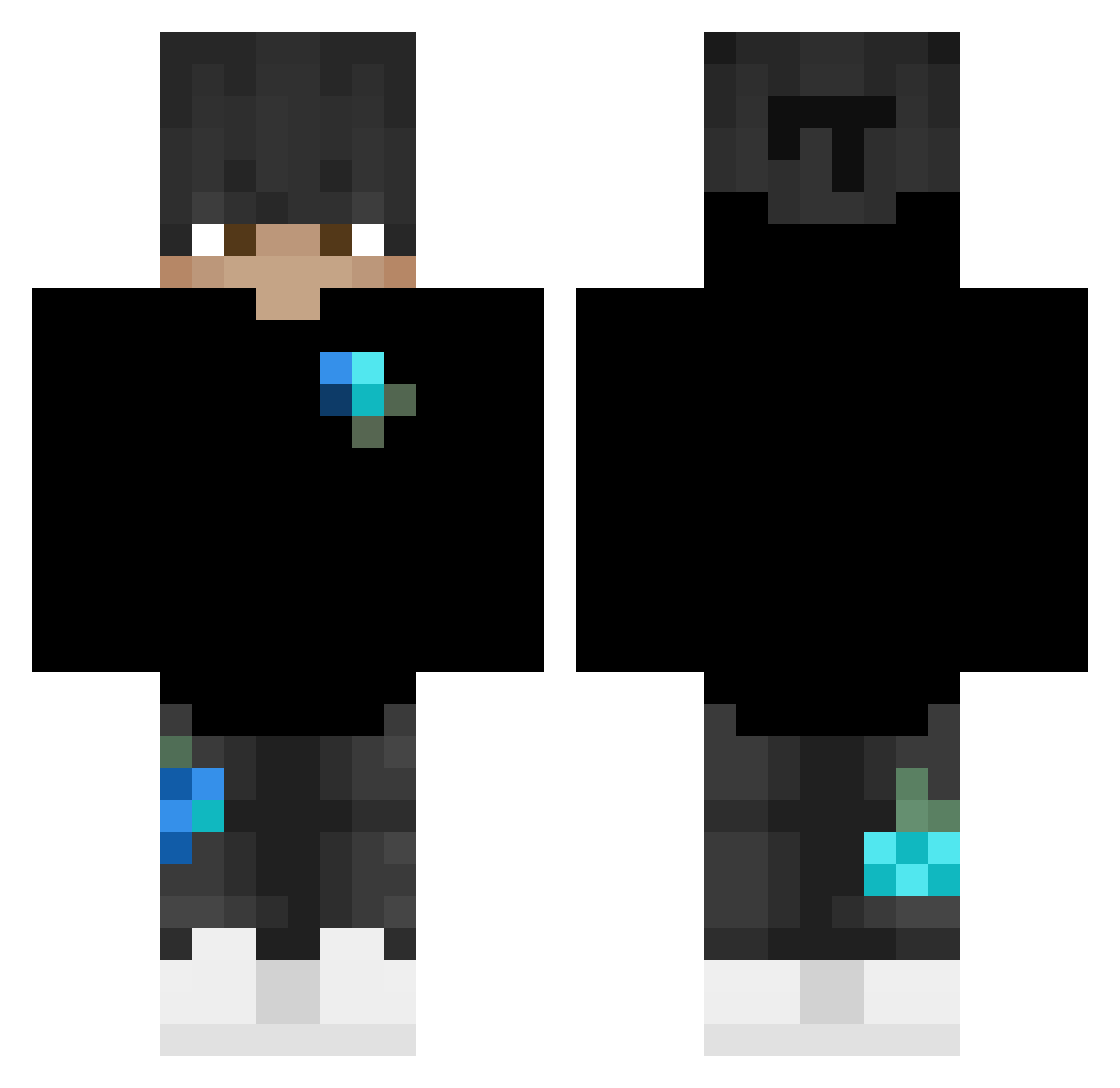 Kake_Gurui Minecraft skin, front and back view