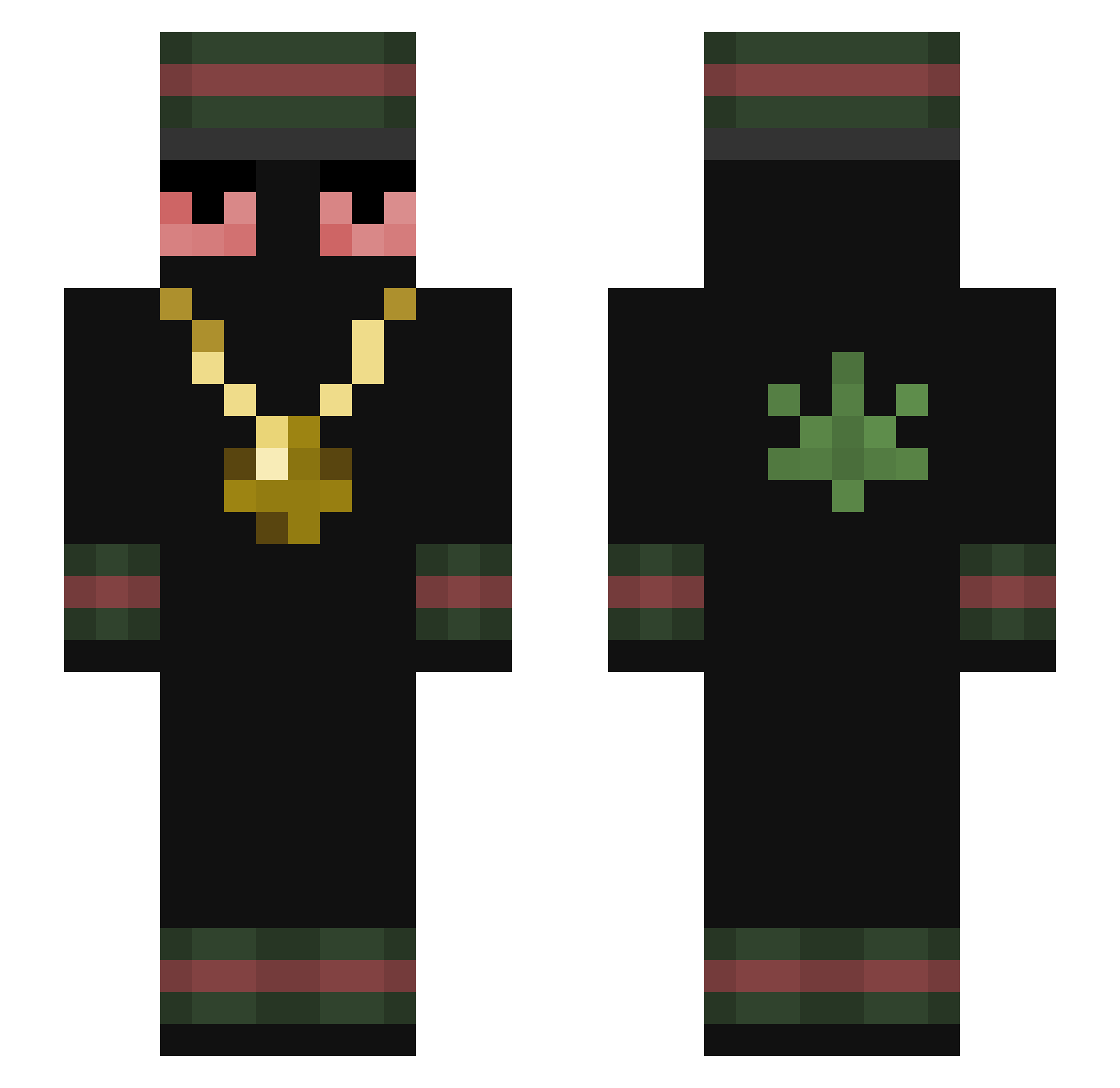 ThatMelondy Minecraft skin, front and back view