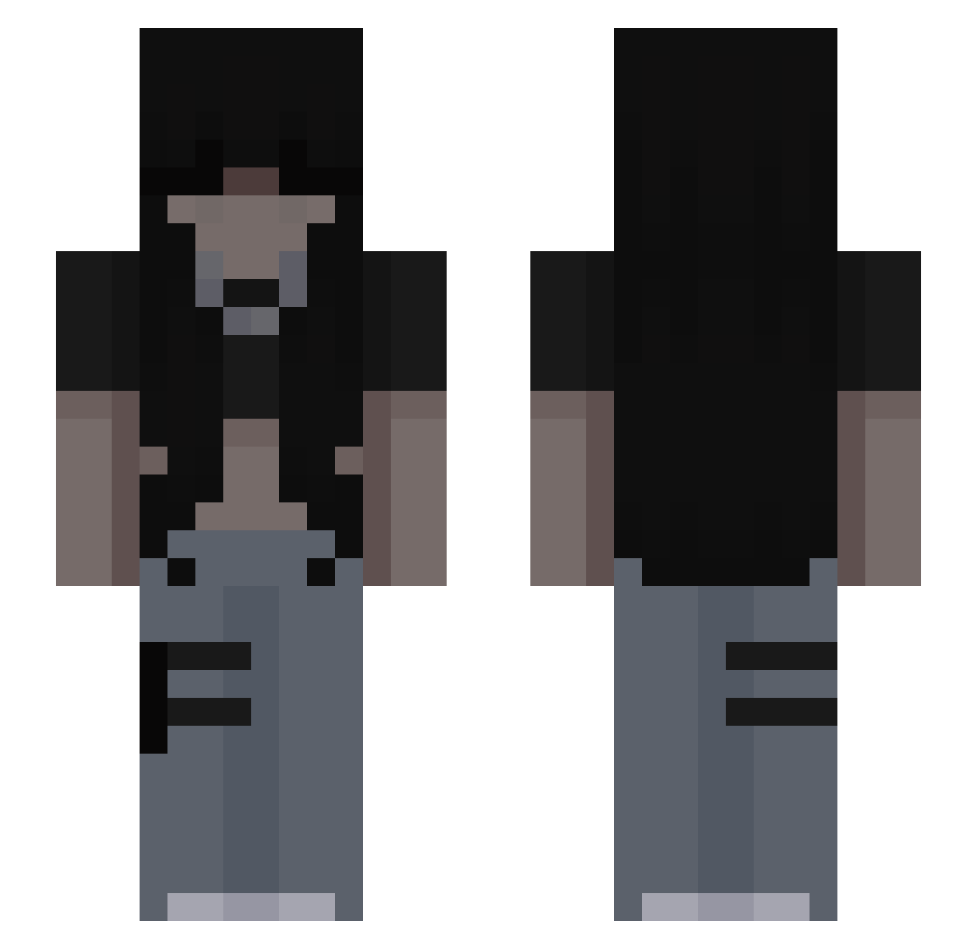 j4s_ Minecraft skin, front and back view