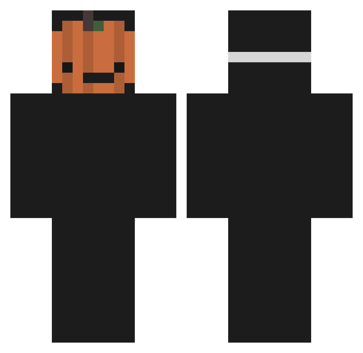 MasMaxd Minecraft skin, front and back view