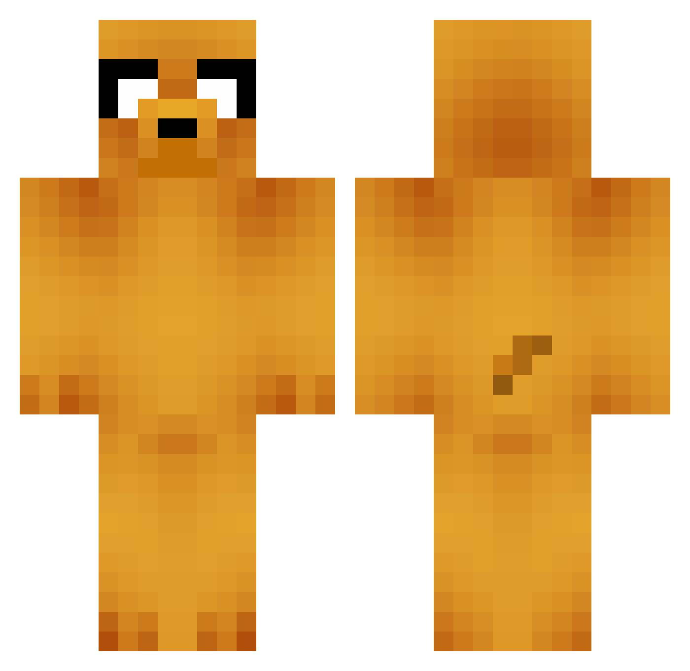BillyBobBob Minecraft skin, front and back view