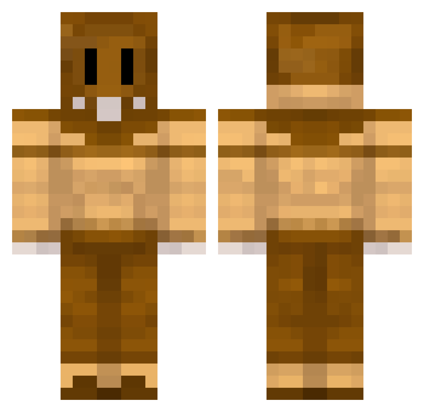 TheBagDude7 Minecraft skin, front and back view