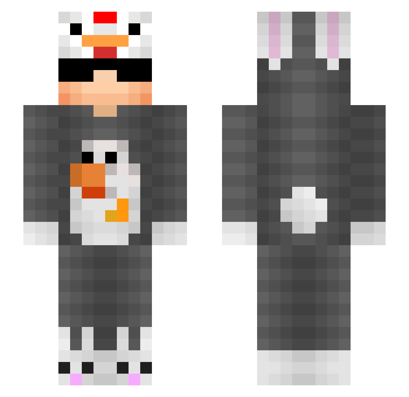 Oh_GaOMG Minecraft skin, front and back view