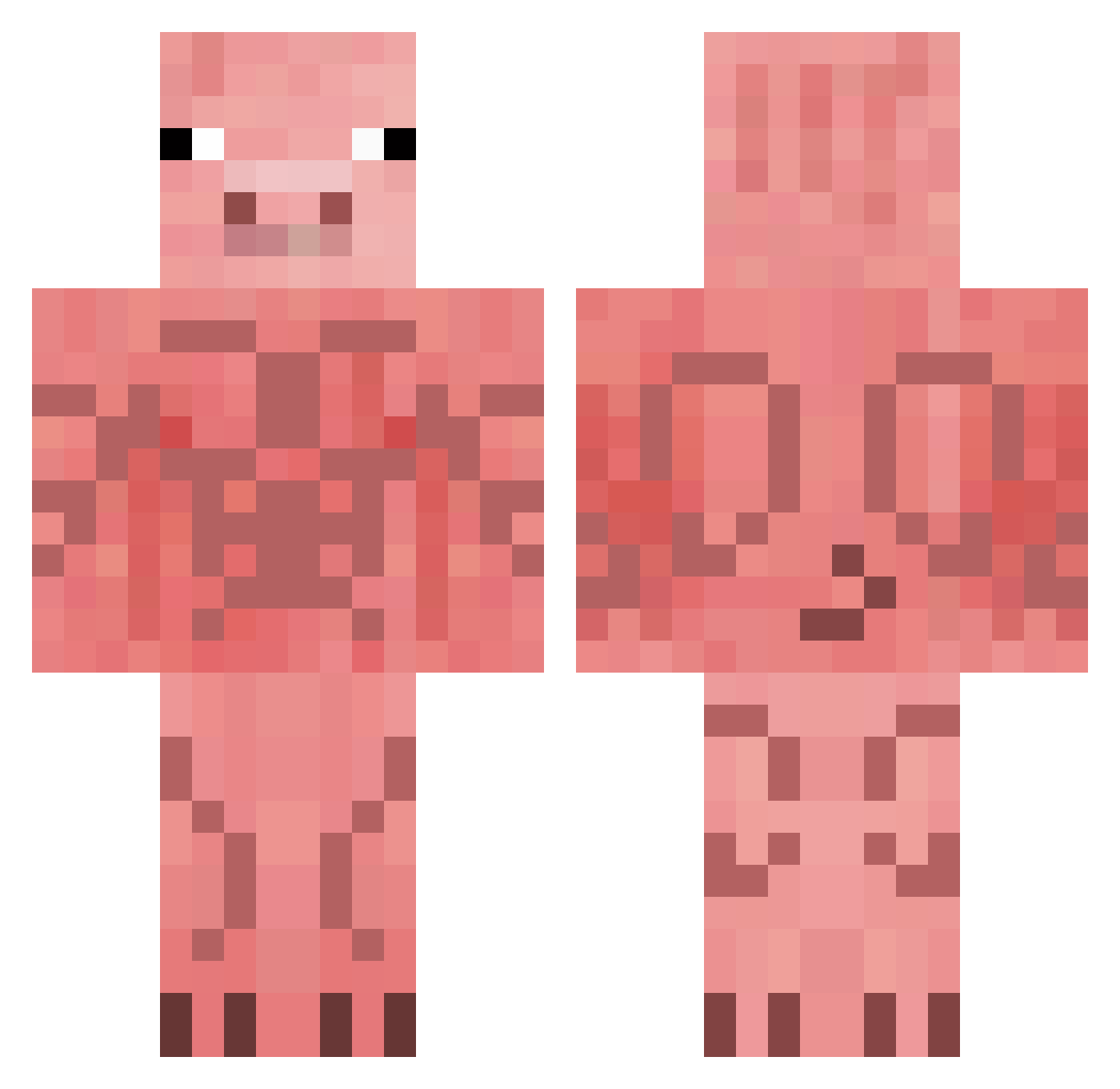 aVVilon Minecraft skin, front and back view