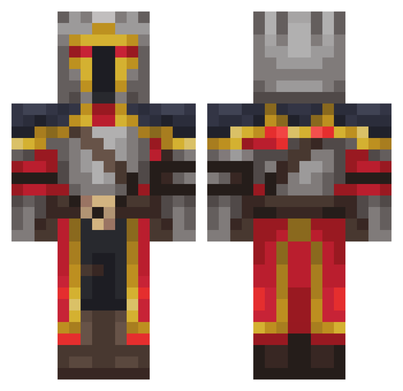 VeriSceri Minecraft skin, front and back view