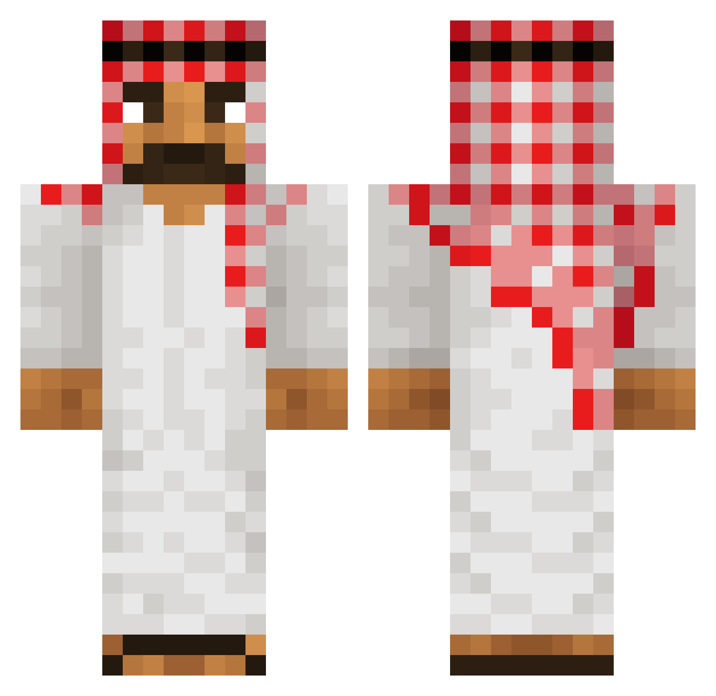 Melleone Minecraft skin, front and back view