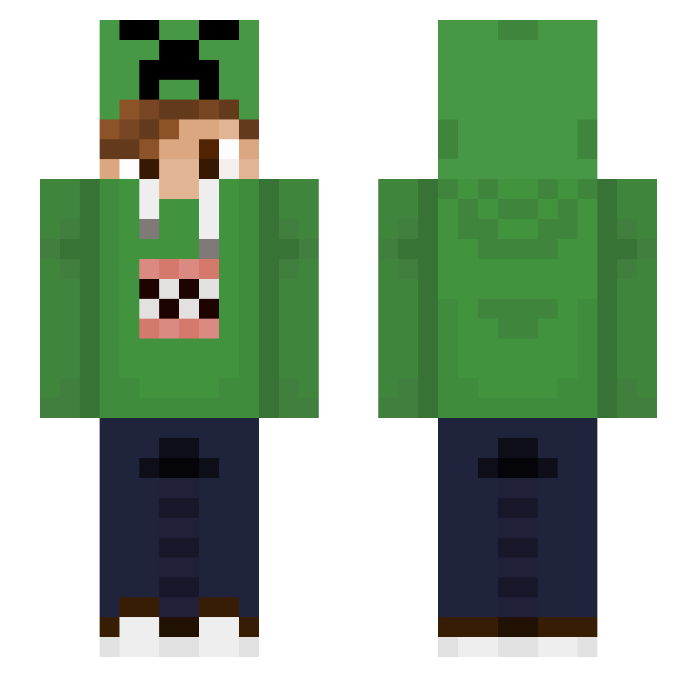 Ricco1620 Minecraft skin, front and back view