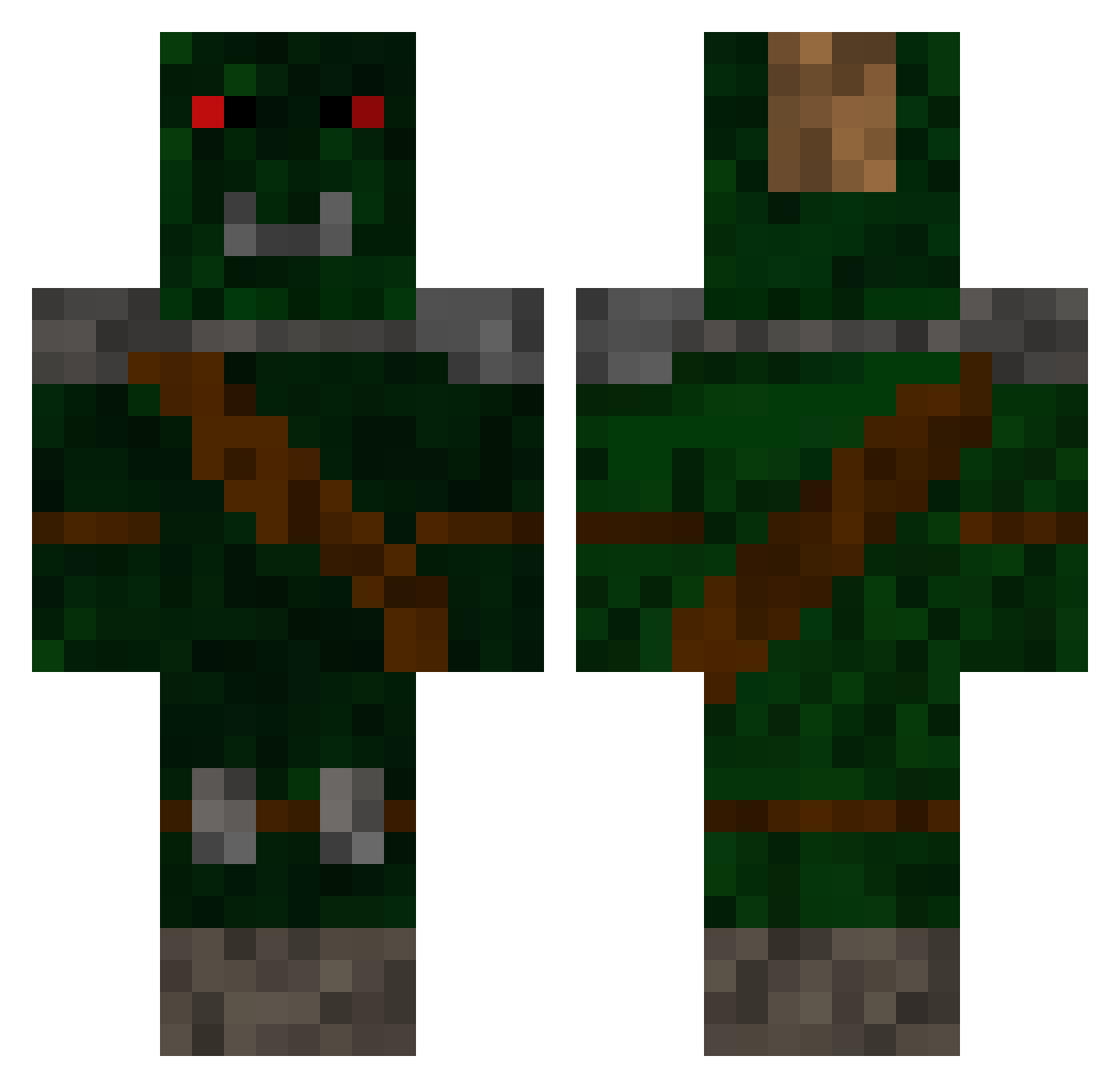 truegerich Minecraft skin, front and back view