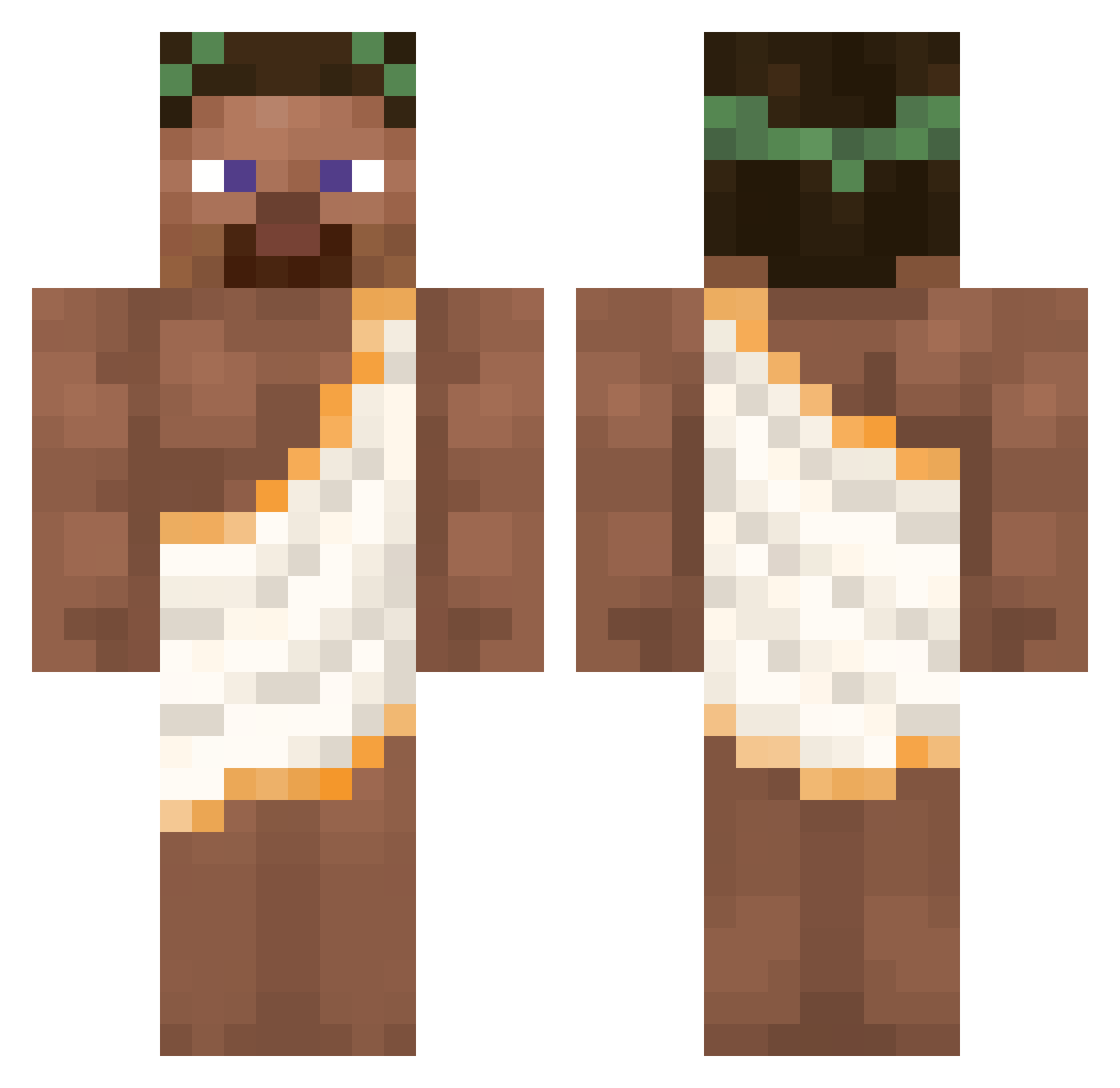 Pooh_Be4r Minecraft skin, front and back view