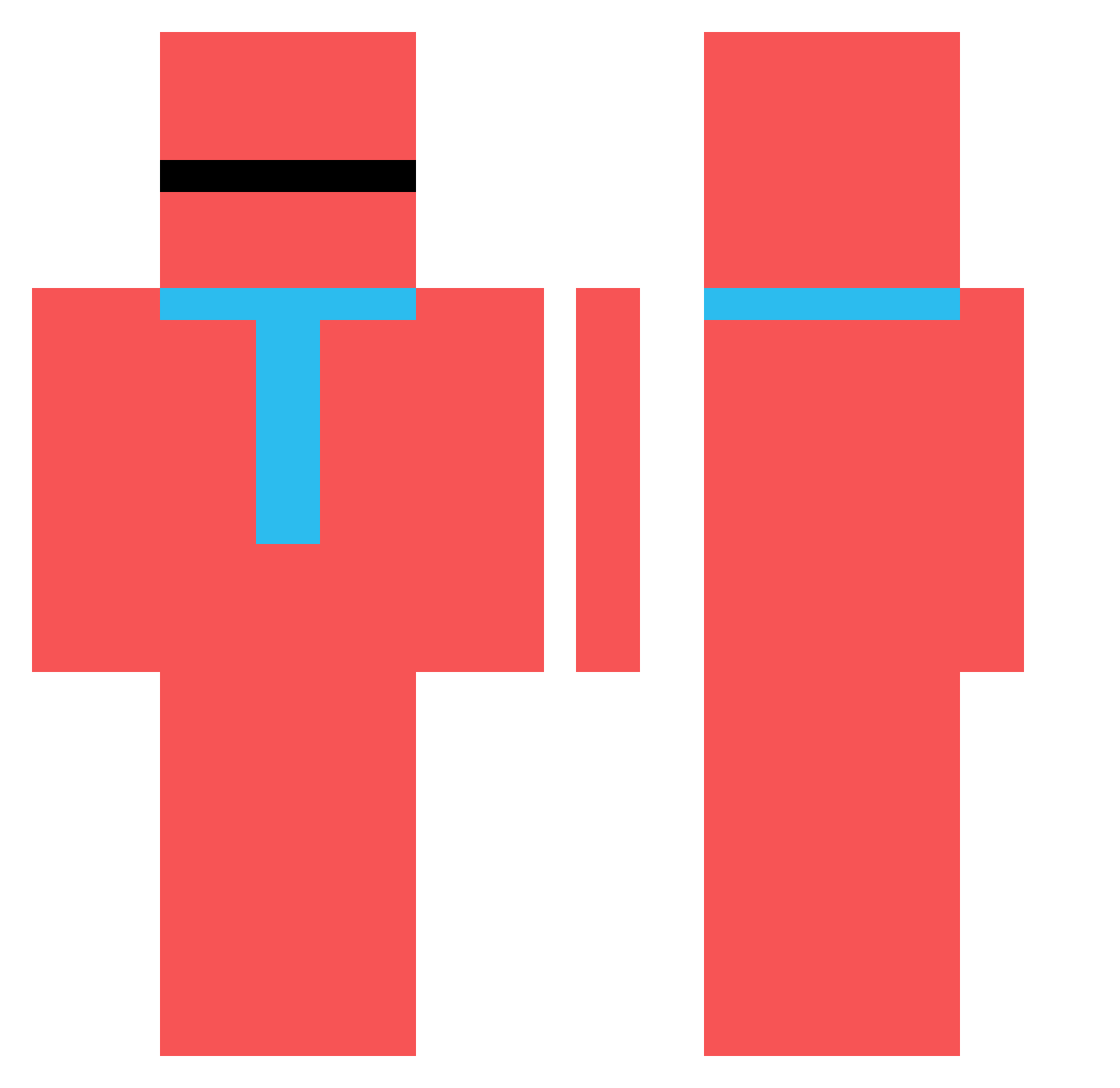 Uinquel Minecraft skin, front and back view