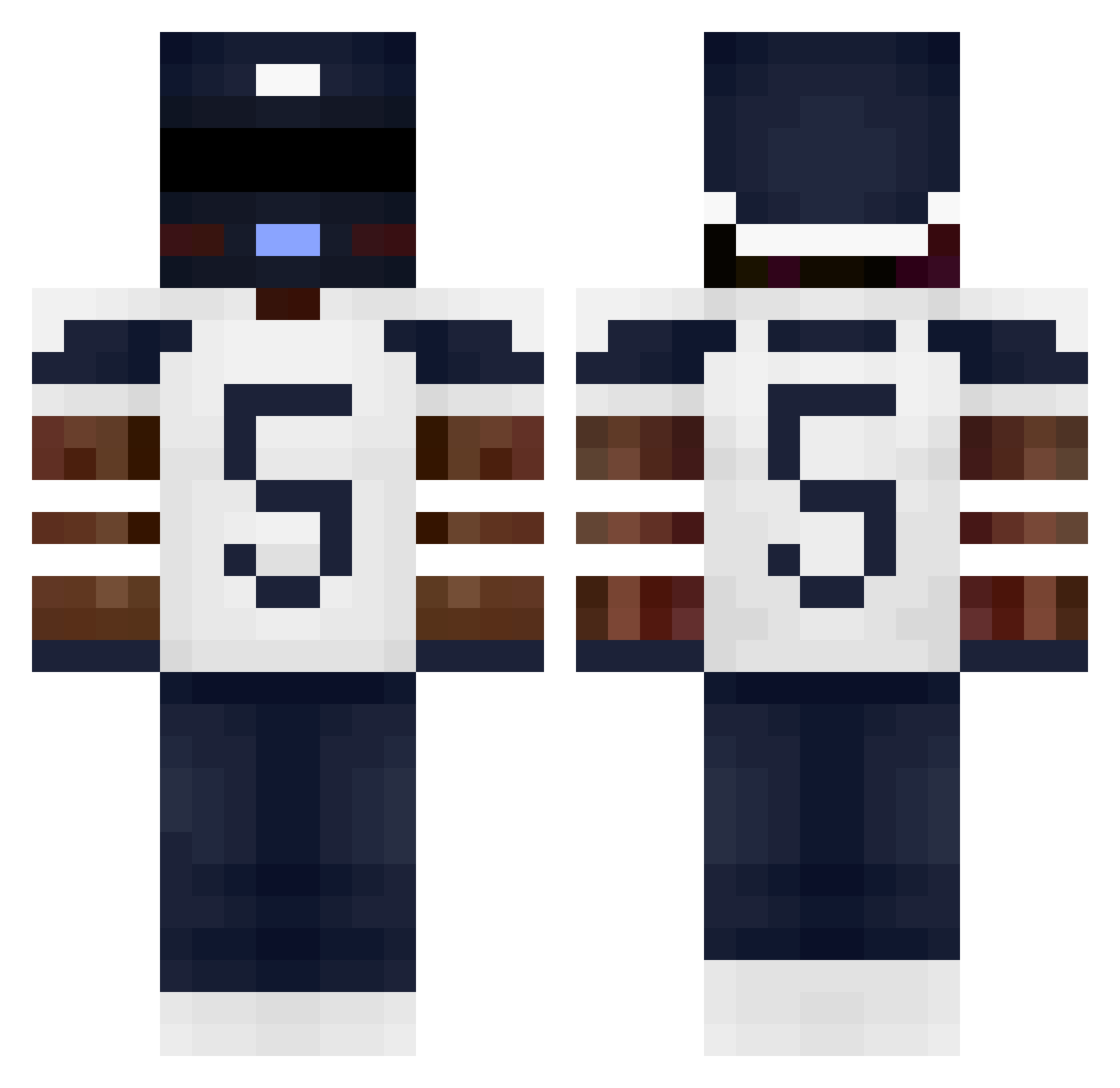 XavienHoward Minecraft skin, front and back view