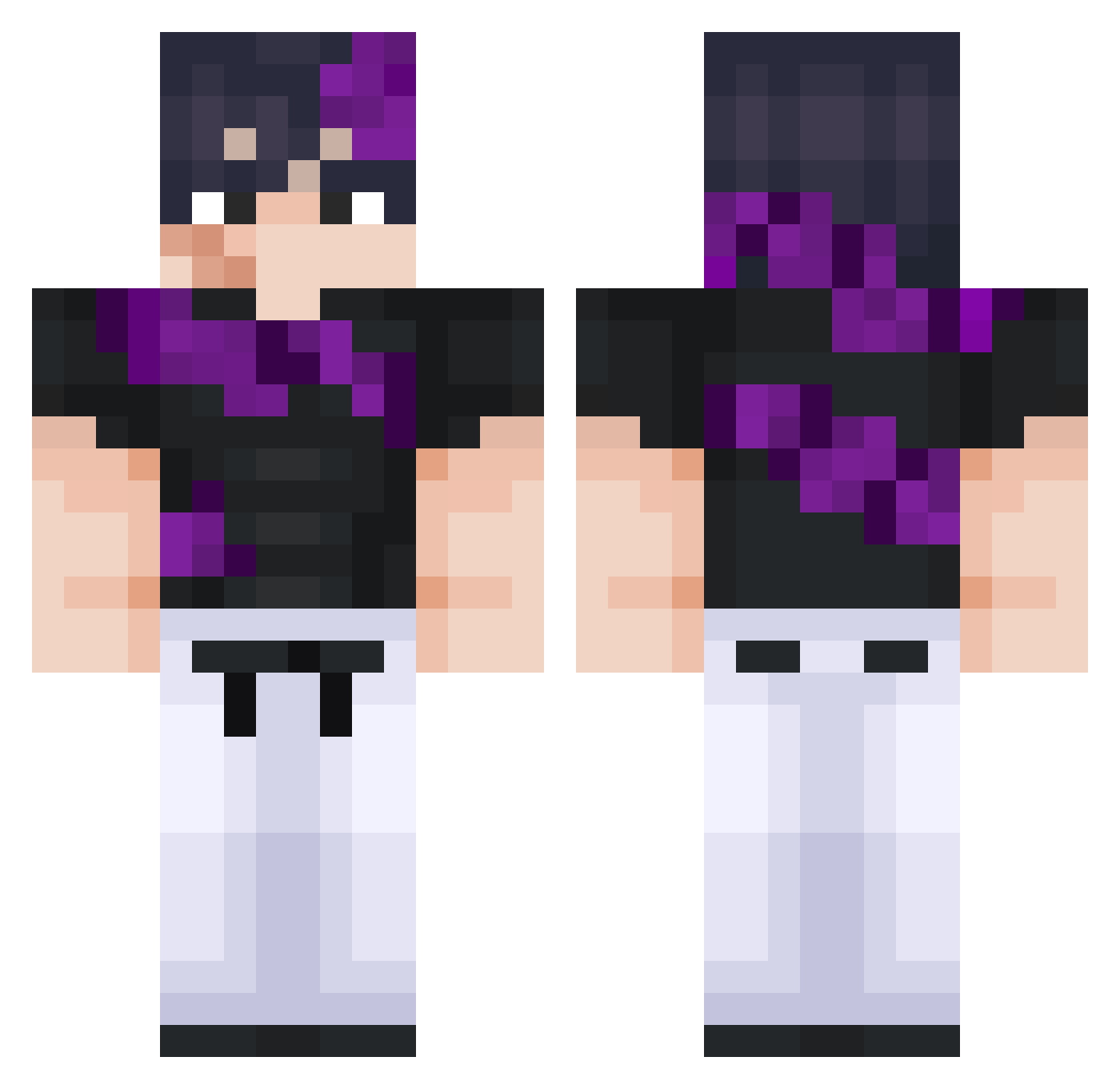 Vectorere Minecraft skin, front and back view