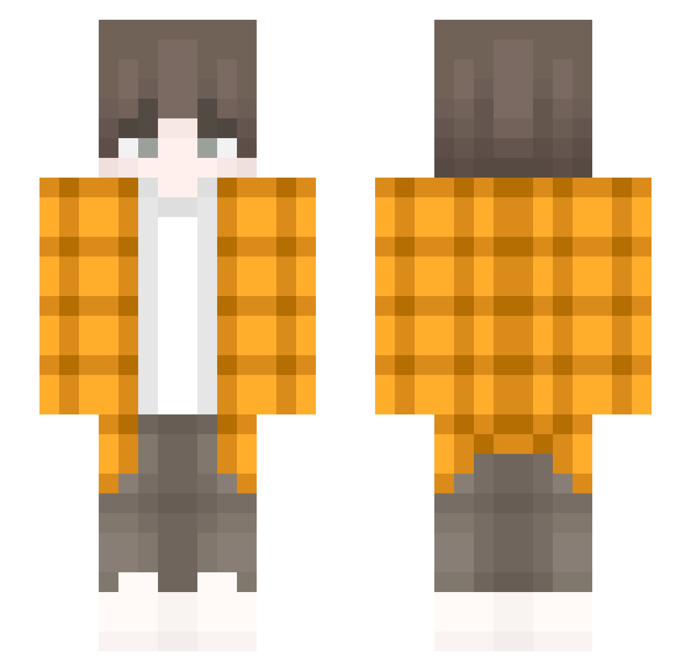 YN131MC Minecraft skin, front and back view