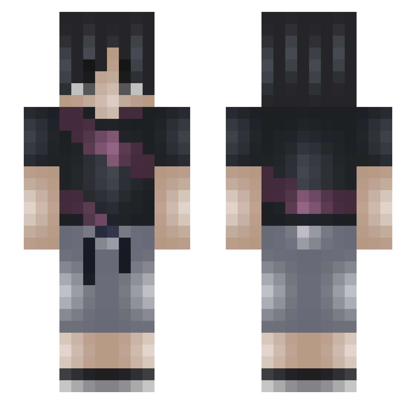 stryderatlas Minecraft skin, front and back view