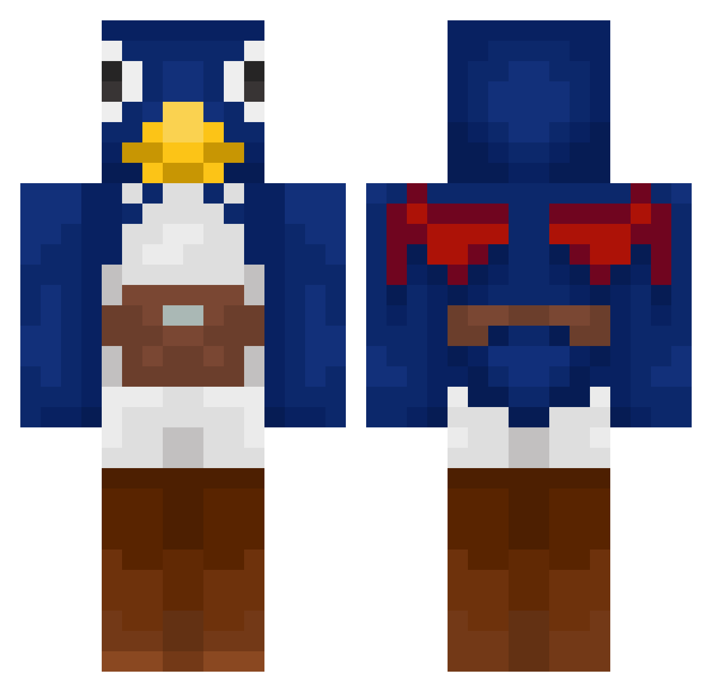 Cowboy_Beep_boop Minecraft skin, front and back view