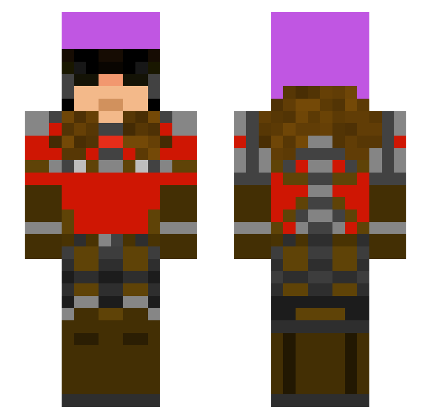 GabrielCamposh Minecraft skin, front and back view