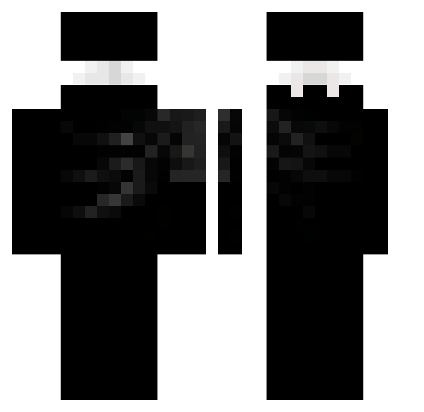 UserTheKiller Minecraft skin, front and back view