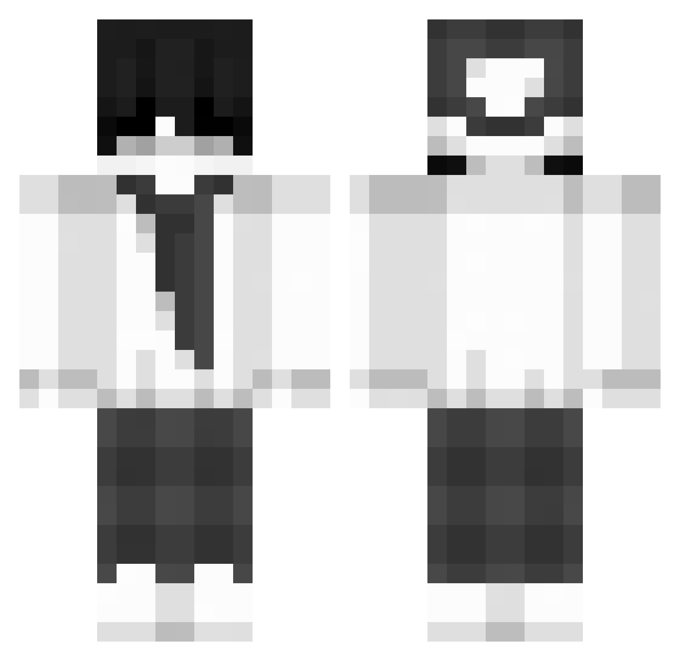 TOMIGROK Minecraft skin, front and back view