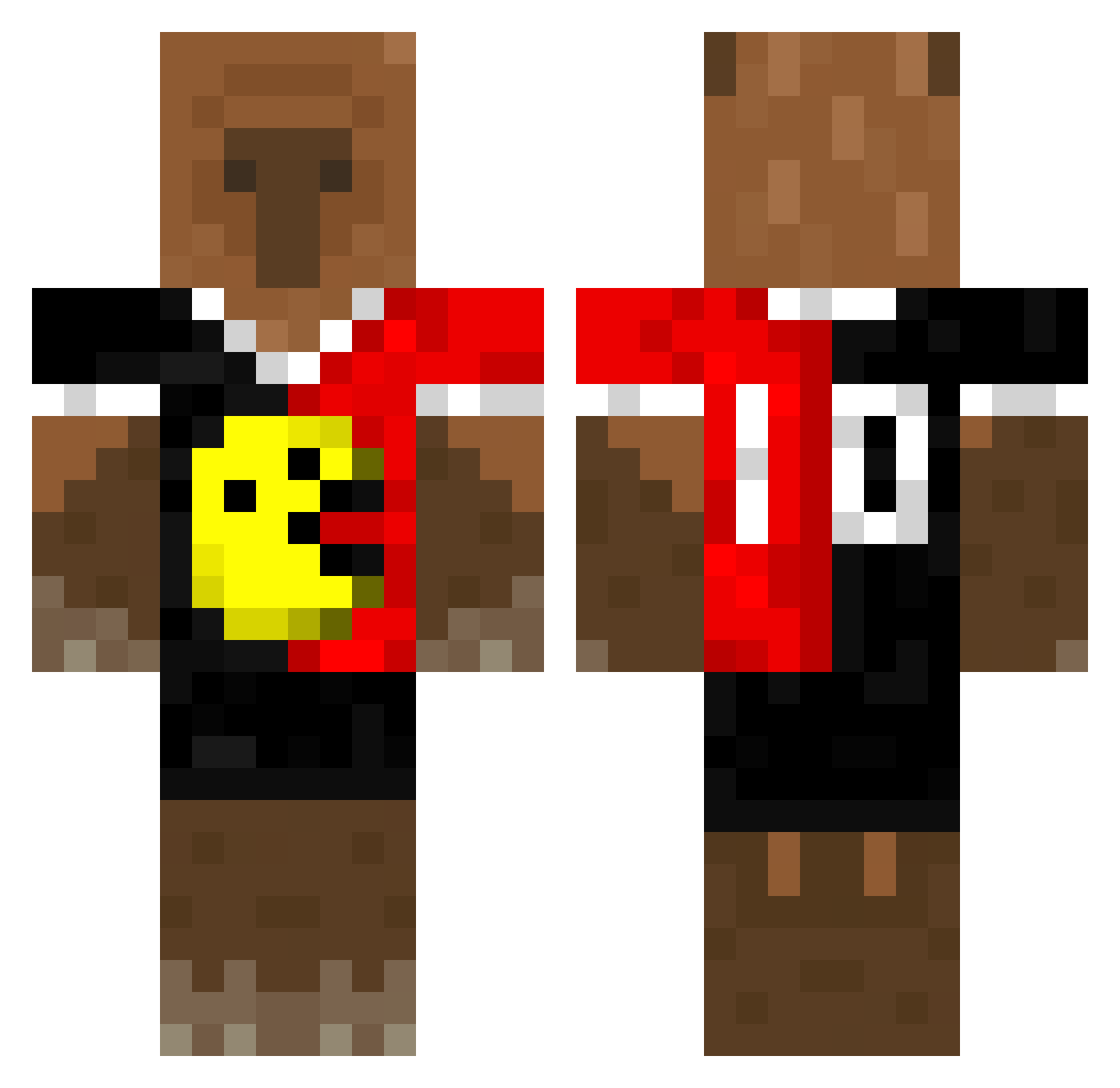 LuchitoxMC Minecraft skin, front and back view
