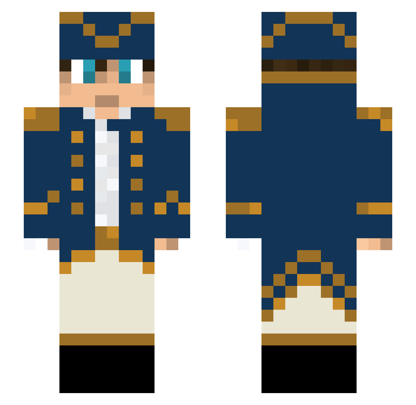 watomerlion Minecraft skin, front and back view