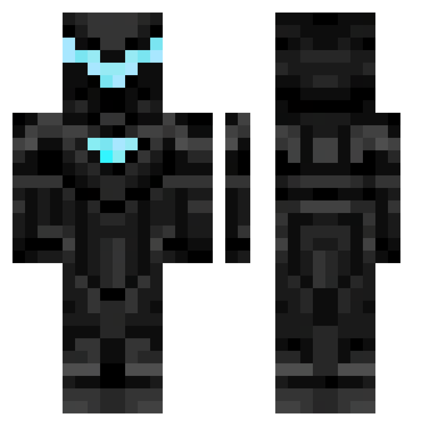 UltraLobster1 Minecraft skin, front and back view