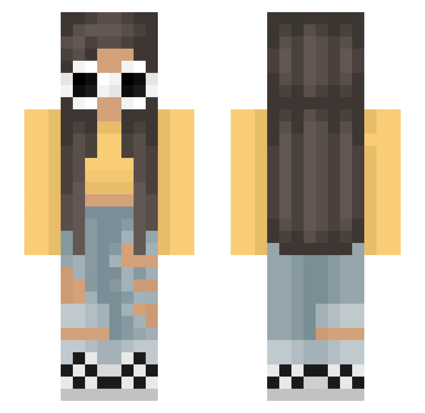 giorgialol Minecraft skin, front and back view